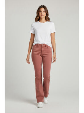 Women's Indigo Six Salmon Pink Boot Cut Jeans 8P NWT